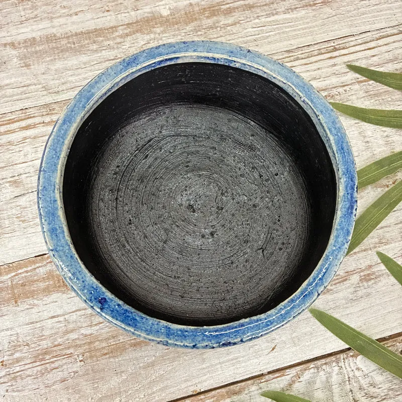 Paju Blumentopf 17cm Mandy Blau Weiß Marmoriert Übertopf Pflanzgefäß Deko
