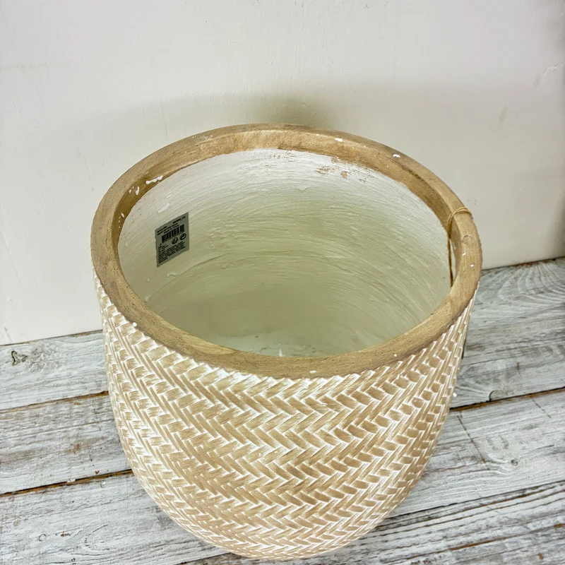 Decoris Blumentopf Alex Outdoor Sandfarben 33cm Deko