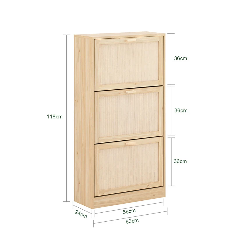 SoBuy Szafka na buty z 3 drzwiami FSR159-N