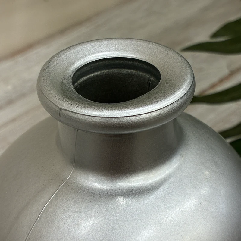 Countryfield Vase Silber Schwarz Matt Design Deko 25cm