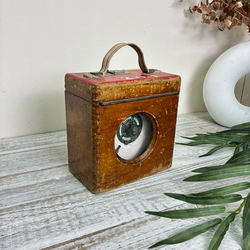 Antike Taubenuhr Holzkasten Mechanisch Brieftaubenuhr Deko Vintage Sammlerstück