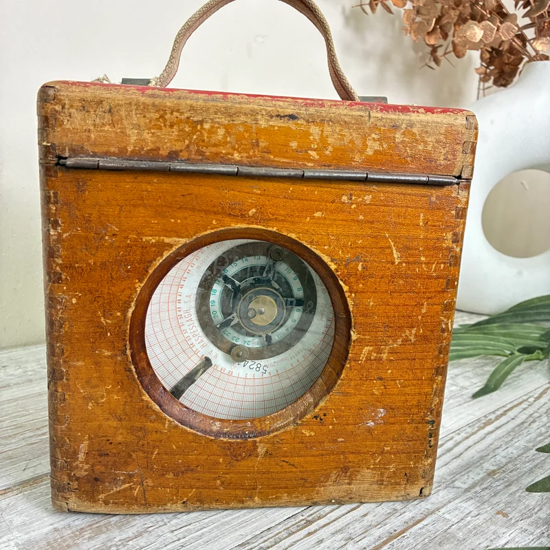 Antike Taubenuhr Holzkasten Mechanisch Brieftaubenuhr Deko Vintage Sammlerstück