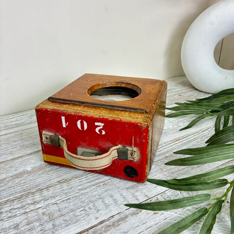 Antike Taubenuhr Holzkasten Mechanisch Brieftaubenuhr Deko Vintage Sammlerstück