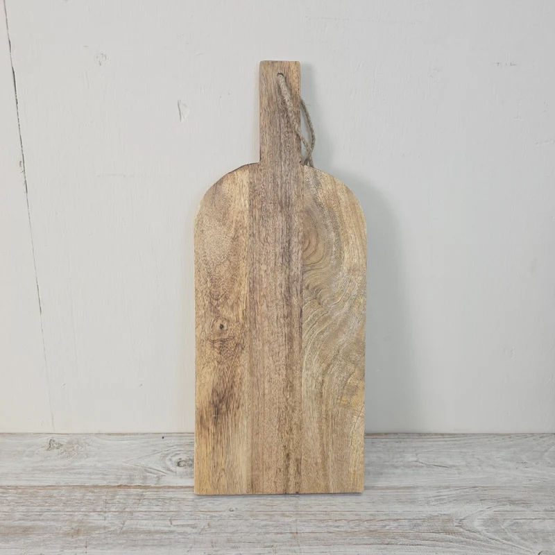 Servierbrett 50cm Holz Natur Mit Griff Schneidebrett Deko