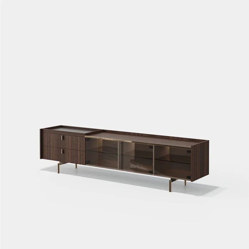 Evanyrouse Colline Glas 210 cm TV-Möbel mit Beleuchtung