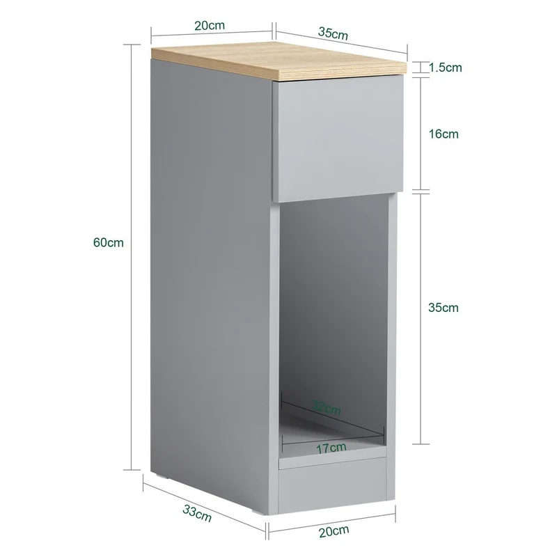 SoBuy Stolik nocny z szufladą FBT111-HG