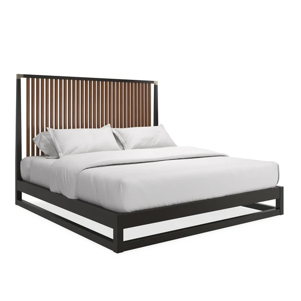 Caracole Pinstripe Slatted Dark Bett Kingsize CLA-424-127 von instylior