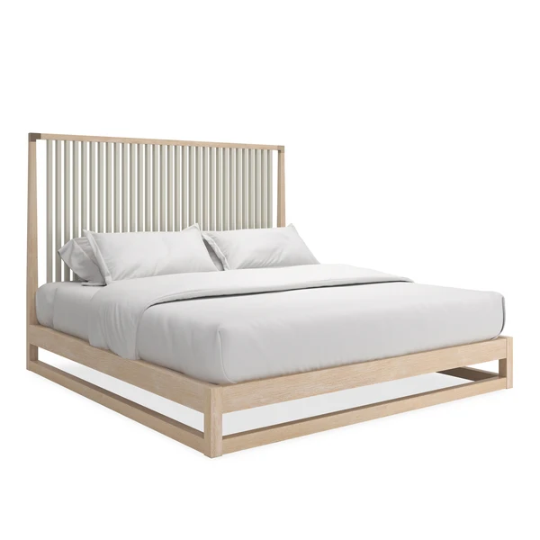 Caracole Pinstripe Slatted Light Bett Kingsize CLA-424-126 von instylior