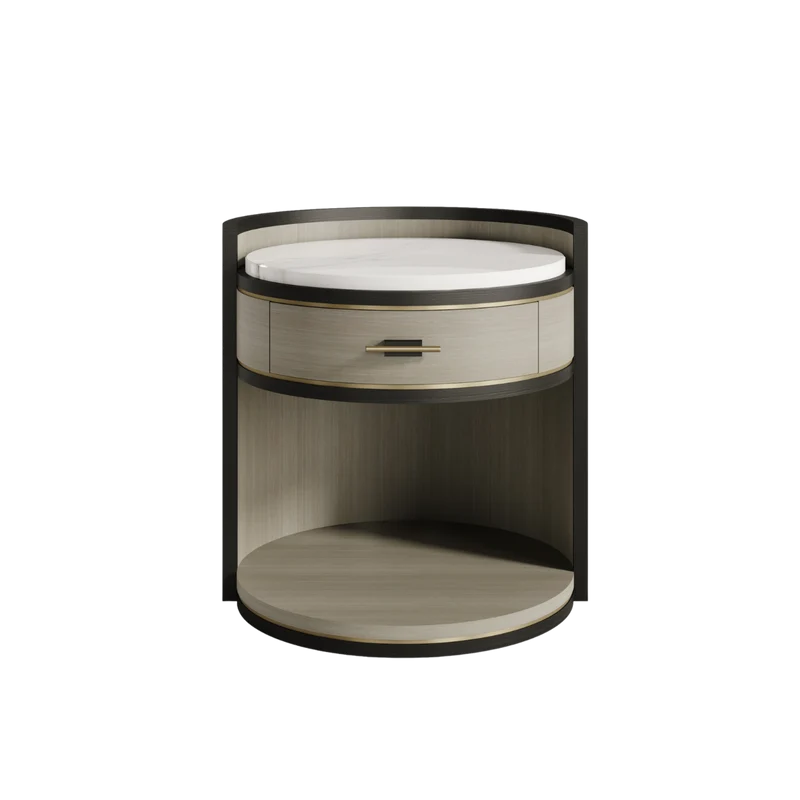 Casa Magna VALERIAN II Nachttisch Wood – Ø 54 × 56 cm