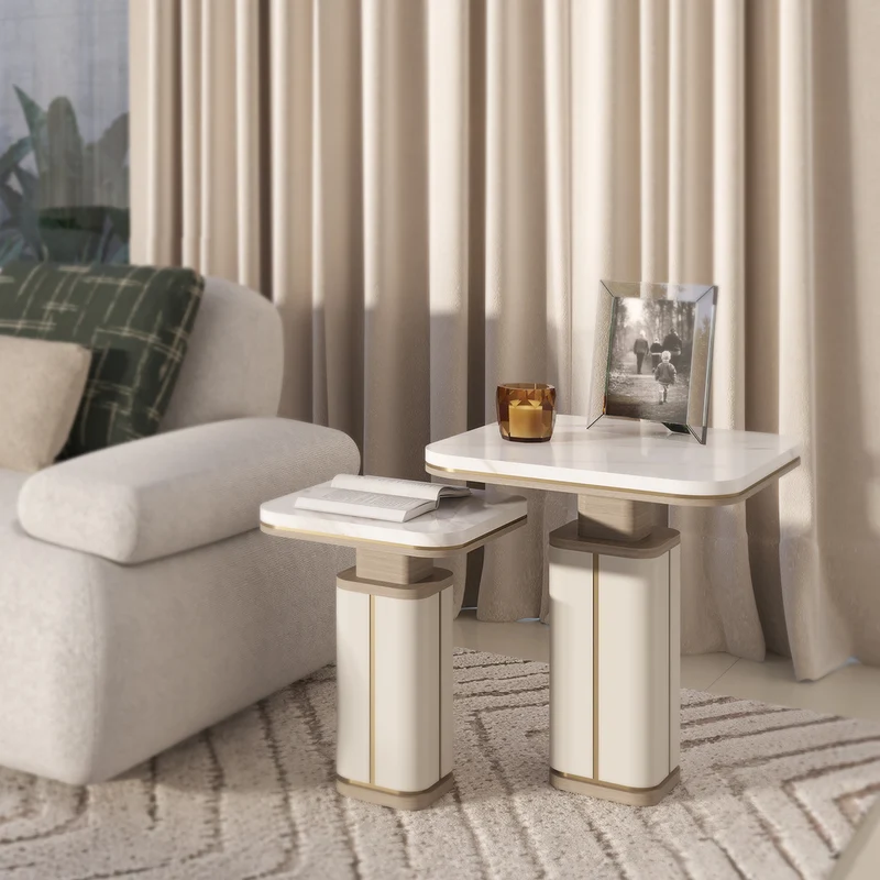Casa Magna ARDEN Beistelltisch Holz H46 – 35 × 35 × 46 cm