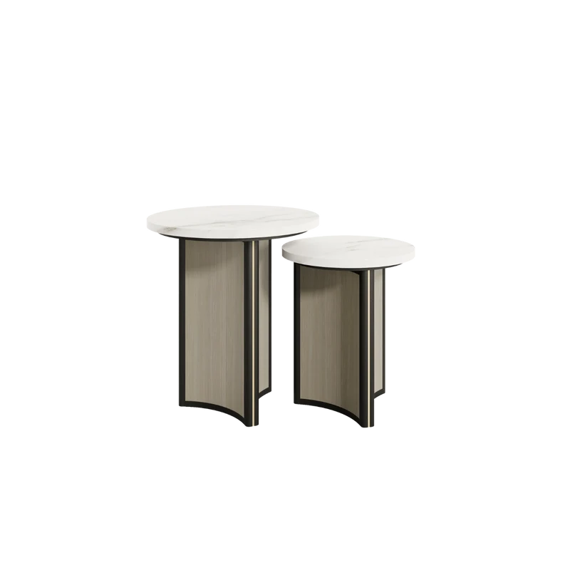 Casa Magna AURA Beistelltisch Glas Ø45 – Ø 45 × 50 cm