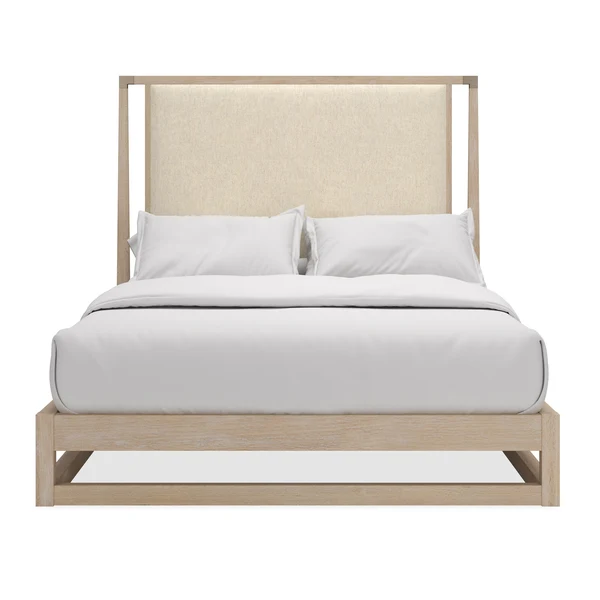 Caracole Pinstripe Light Bett Queensize CLA-424-102 von instylior