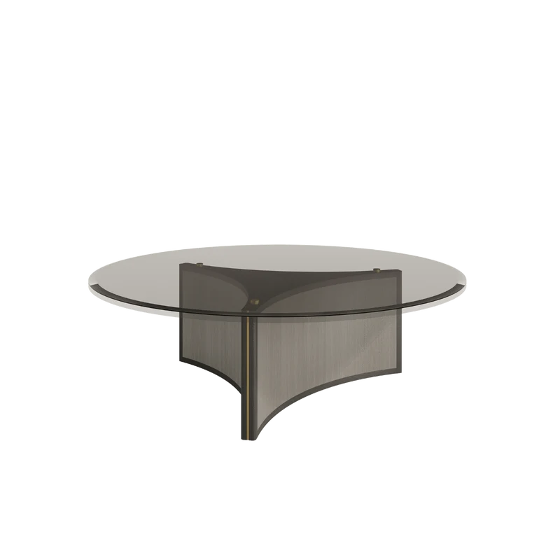 Casa Magna AURA Couchtisch Ø100 · Glas – Ø 100 × 31 cm