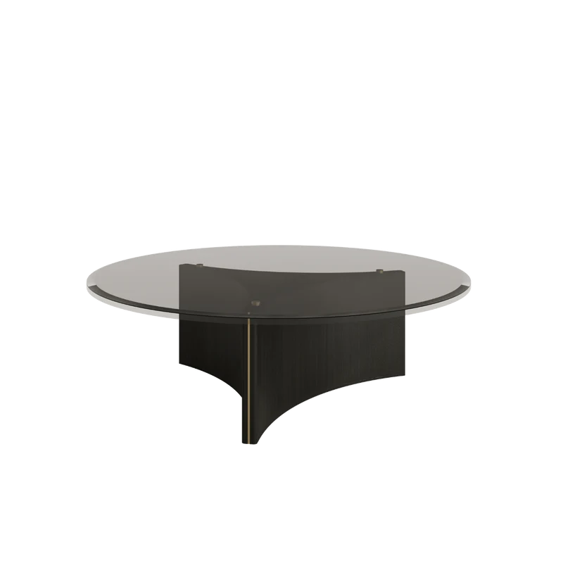 Casa Magna AURA Couchtisch Ø100 · Glas – Ø 100 × 31 cm