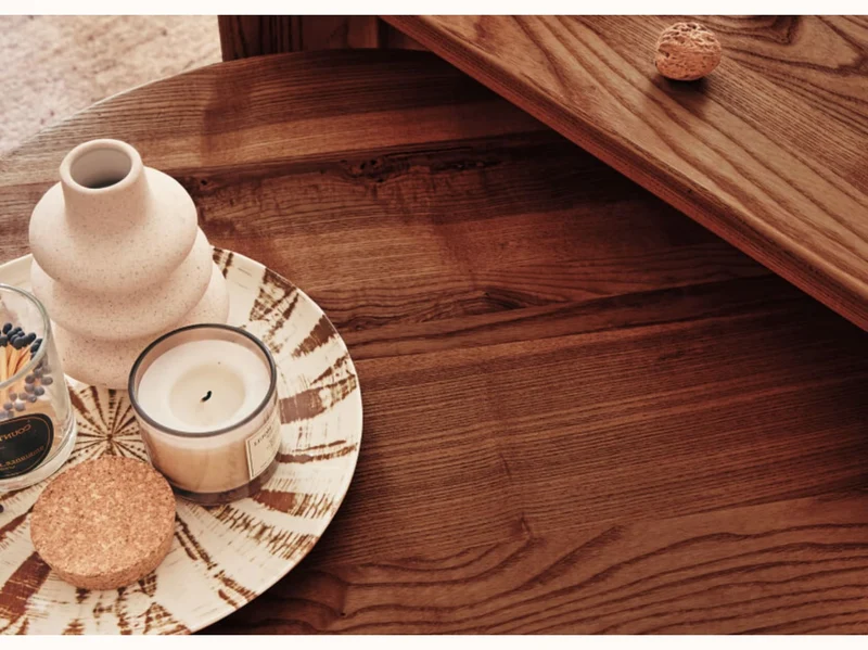 Banc ovale en bois massif BAOBAB - 120 cm