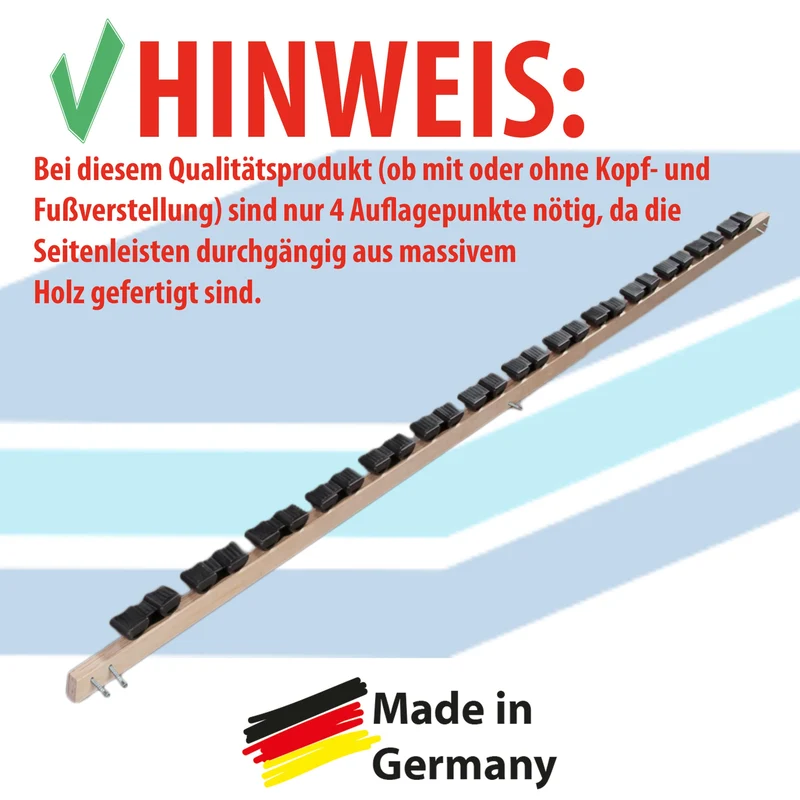 Matratzenset: 100x200cm KSP-500 Matratze in H3 + Max1 NV Lattenrost