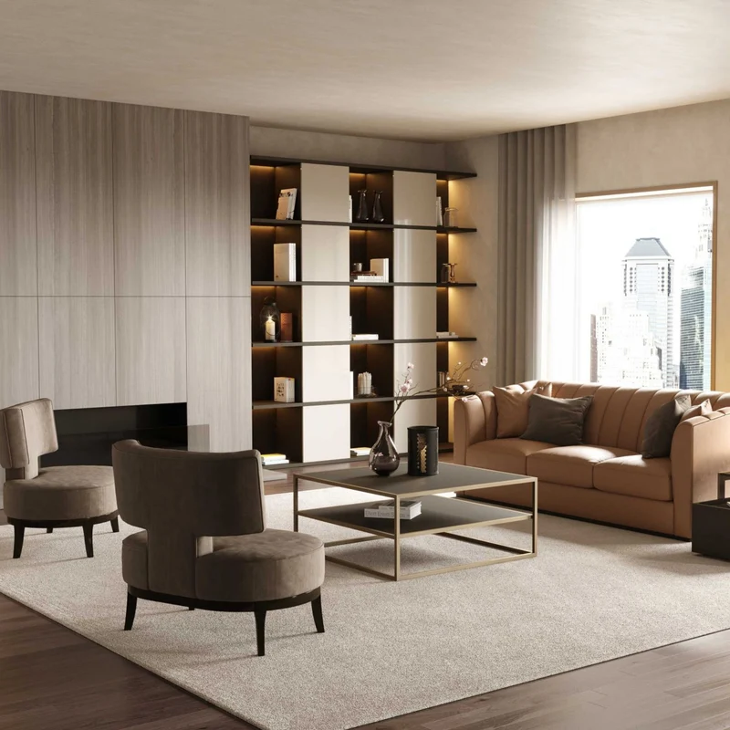 Stylish Club Bridge Couchtisch