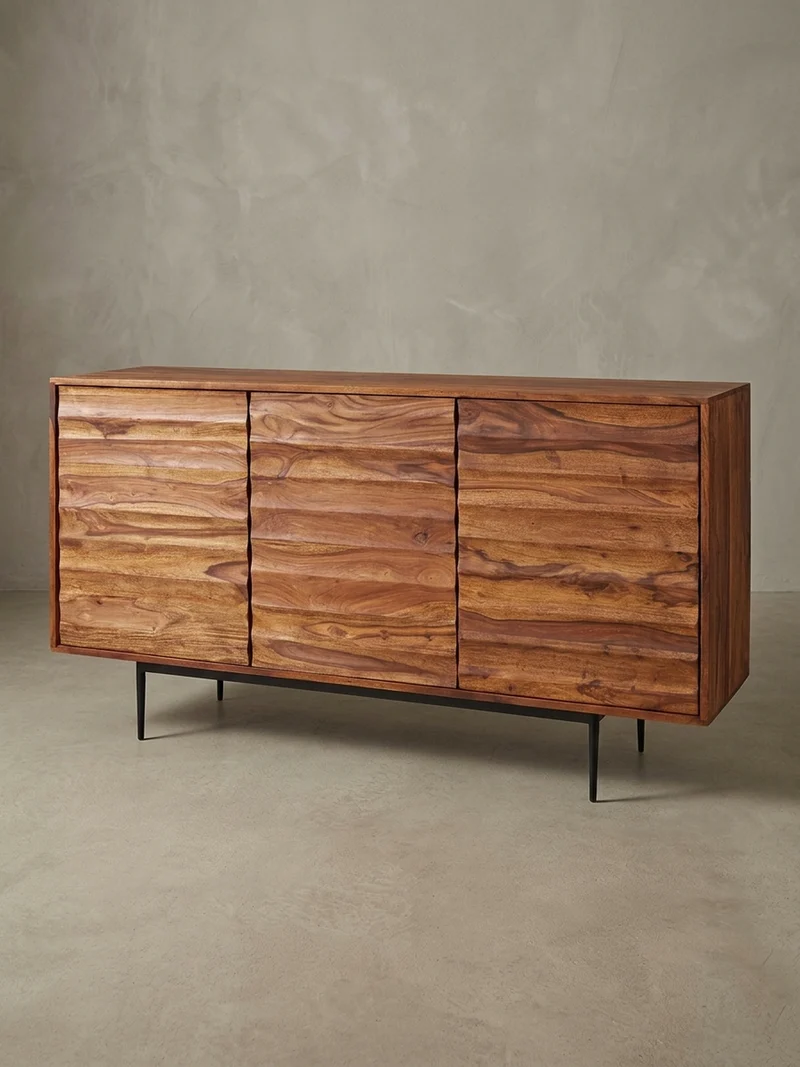 Sideboard – Massivholz, 150 cm breit, 3 Türen, modern