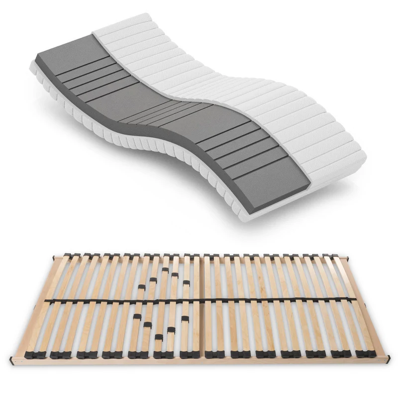Matratzenset: 140x200cm KSP-500 Matratze in H3 + Max1 NV Lattenrost