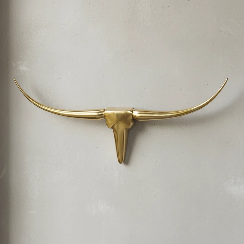 Wanddeko Bull Geweih aus Aluminium