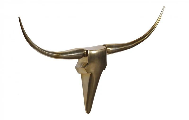 Wanddeko Bull Geweih aus Aluminium