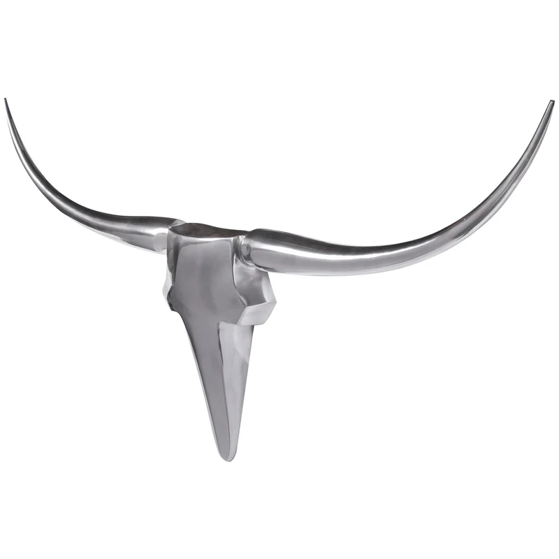 Wanddeko Bull Geweih aus Aluminium
