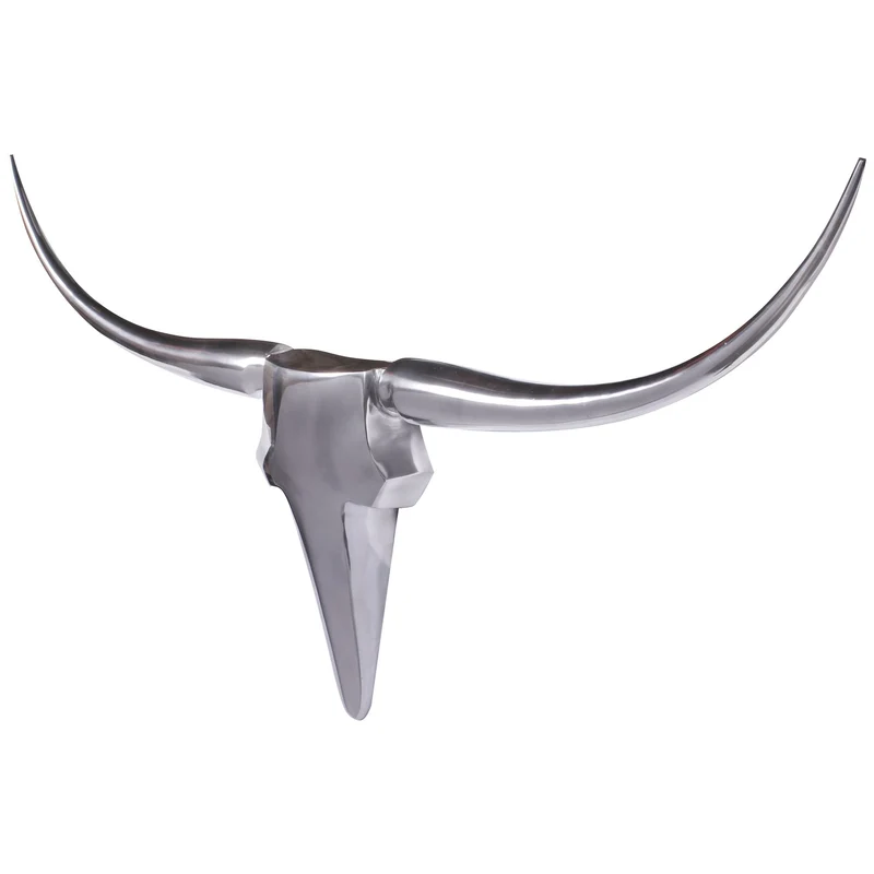 Wanddeko Bull Geweih aus Aluminium