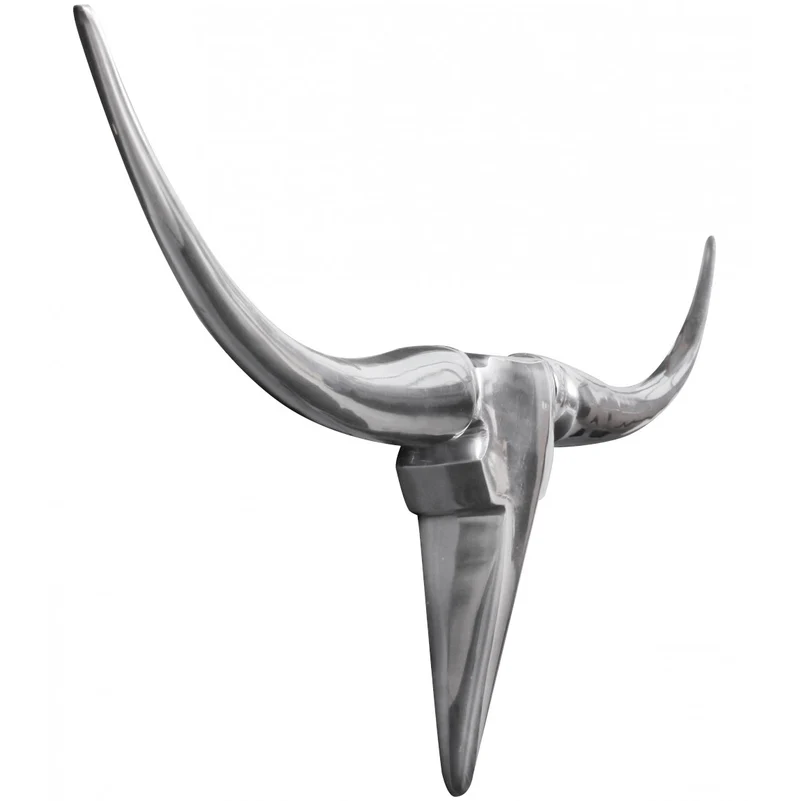 Wanddeko Bull Geweih aus Aluminium