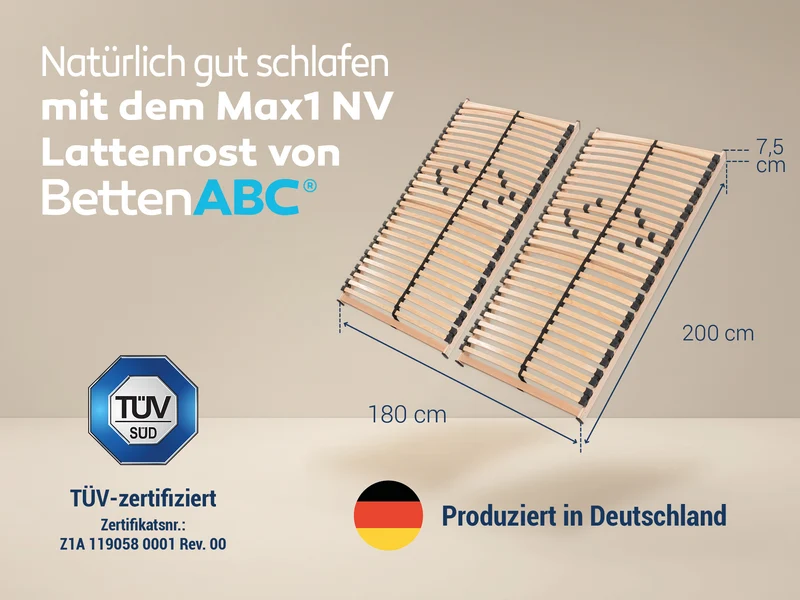 Betten-ABC Max1 NV fertig montierter Lattenrost