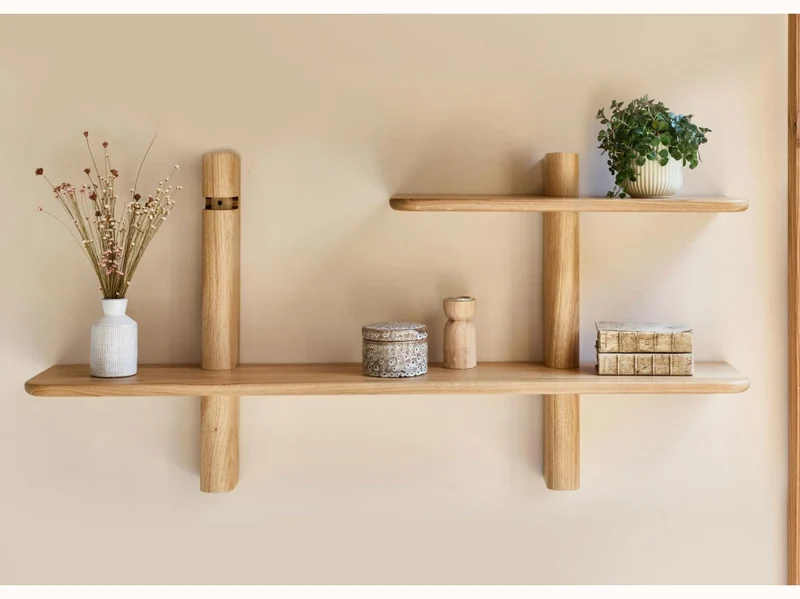 Étagère murale modulable en bois massif BAOBAB - 60x120 cm