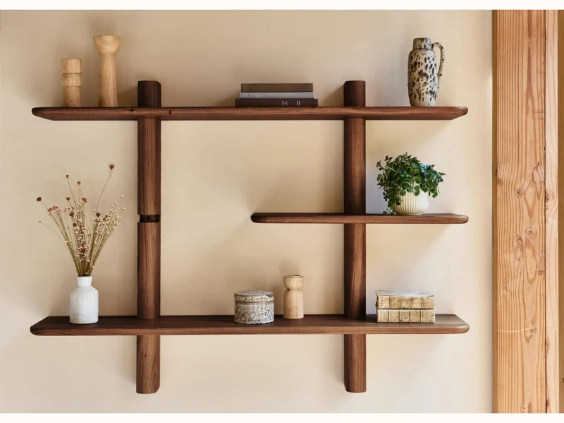 Étagère murale modulable en bois massif BAOBAB