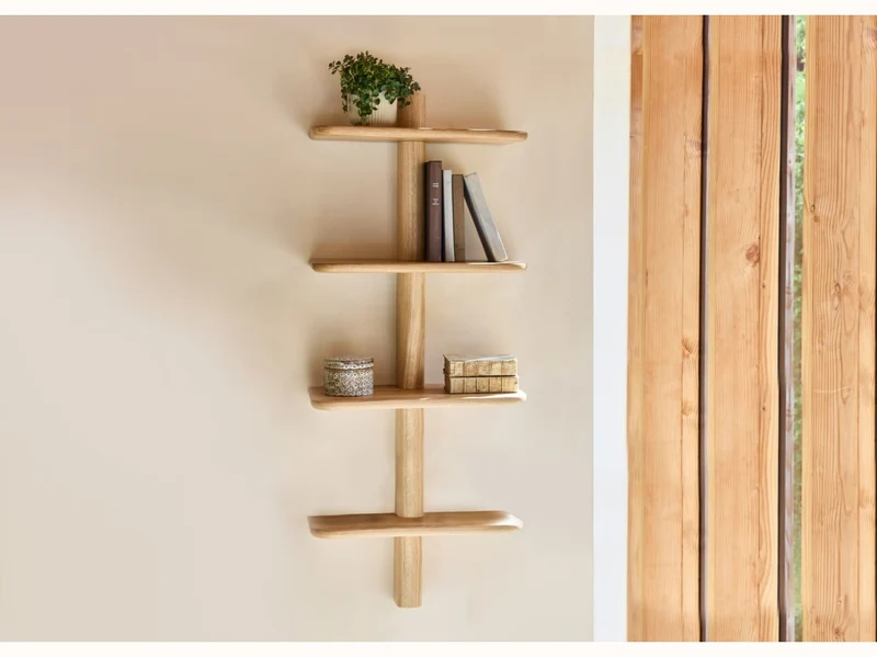 Étagère murale en bois massif BAOBAB - 4 tablettes