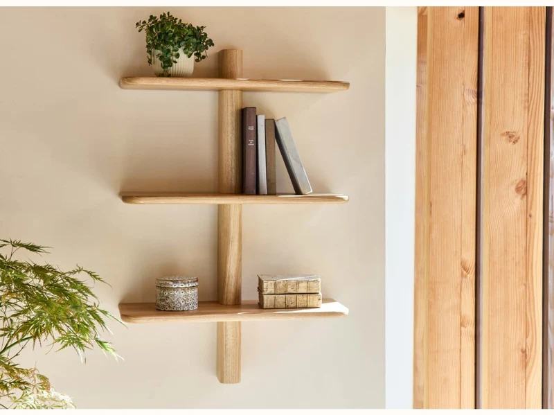 Étagère murale en bois massif BAOBAB - 3 tablettes