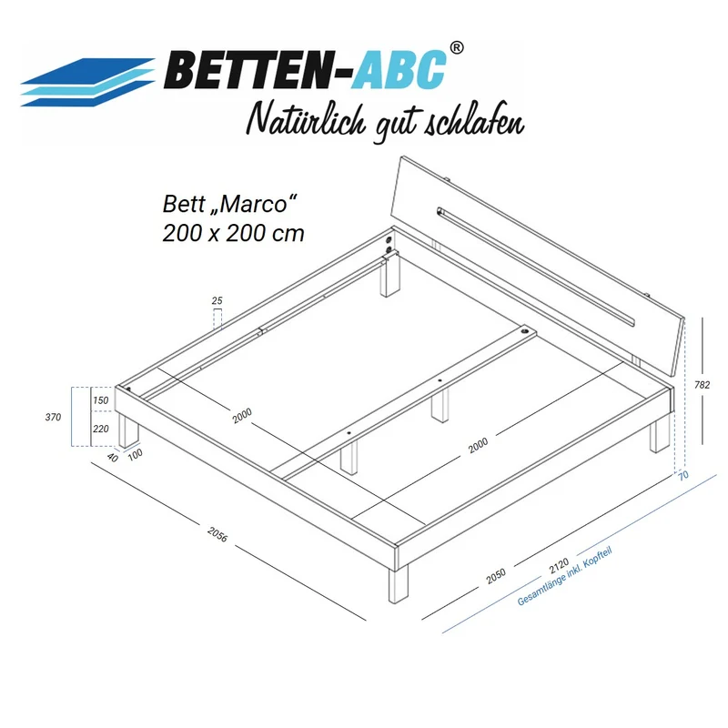 Betten-ABC Bubema Marco Massivholzbett