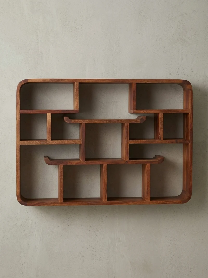 Wandregal Massivholz Modern Stil Elegant