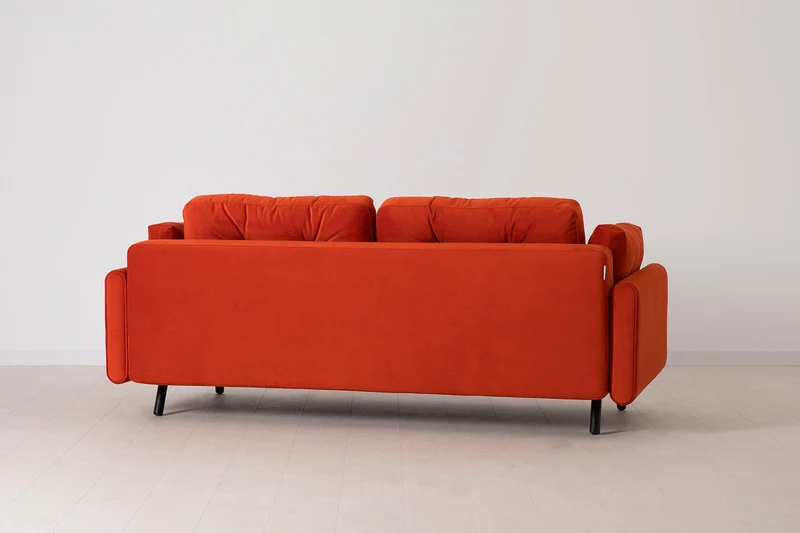 Model 04 Dreisitzer-Schlafsofa, Paprikarot