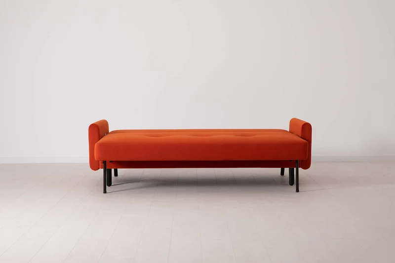 Model 04 Dreisitzer-Schlafsofa, Paprikarot