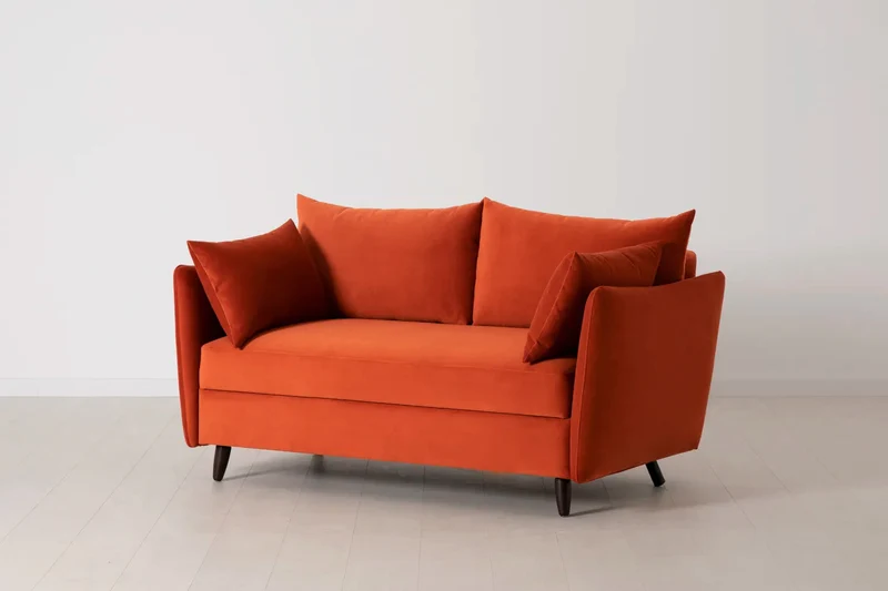 Model 08 Zweisitzer-Schlafsofa , Paprikarot
