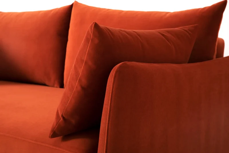 Model 08 Zweisitzer-Schlafsofa , Paprikarot