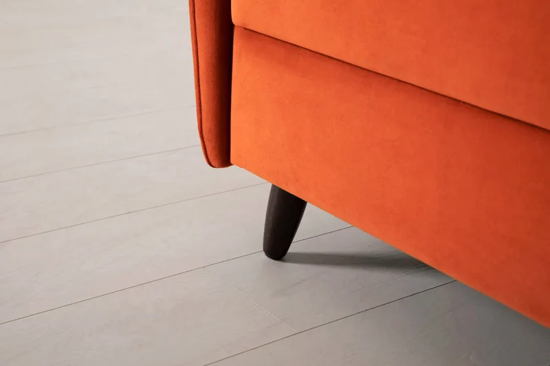 Model 08 Zweisitzer-Schlafsofa , Paprikarot