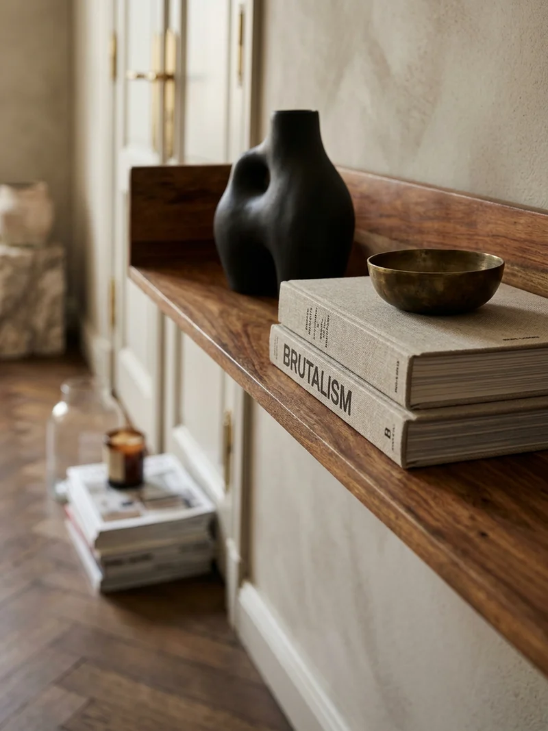 Wandregal Massivholz Modern Stil Aufbewahrung