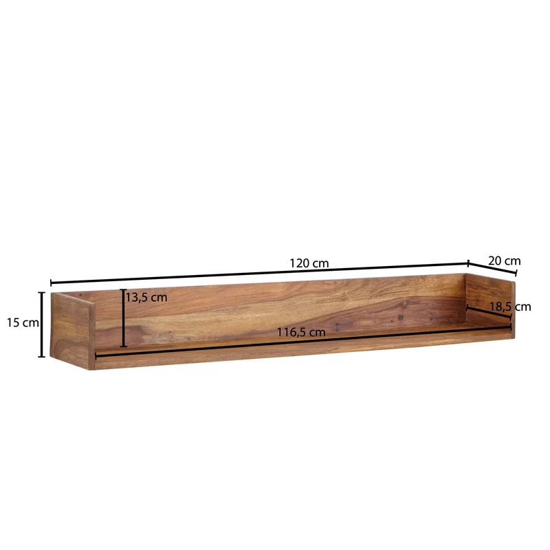 Wandregal Massivholz Modern Stil Aufbewahrung