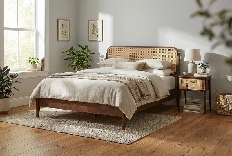 Bett 04 140cm x 200cm, Walnut