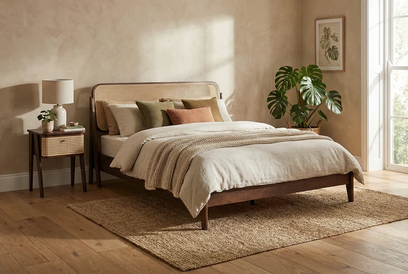 Bett 04 160cm x 200cm, Walnut