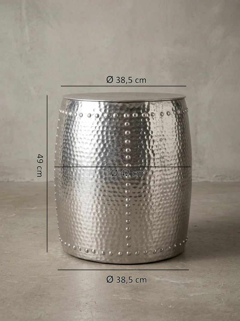 Beistelltisch Aluminium Orientalisch Hammerschlag