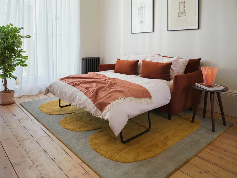 Model 08 Zweisitzer-Schlafsofa , Umbrabraun