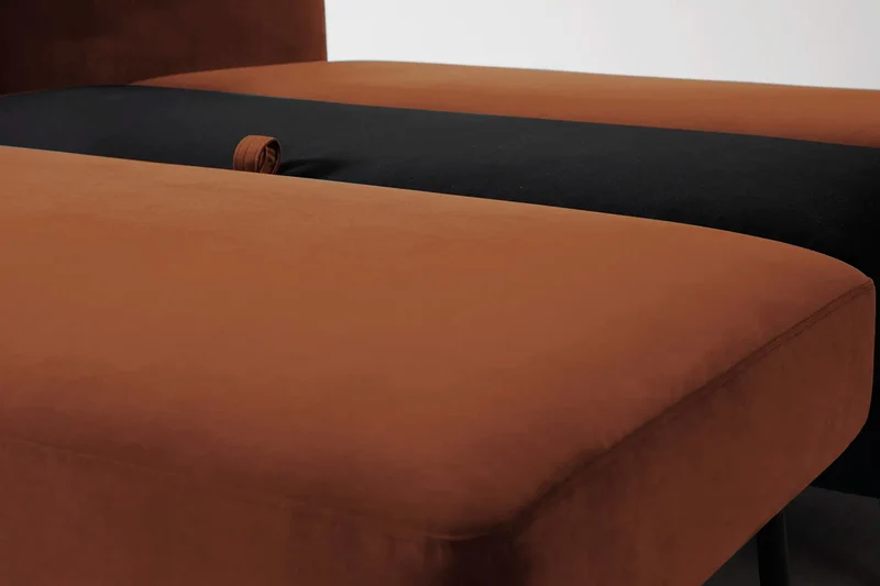 Model 08 Zweisitzer-Schlafsofa , Umbrabraun