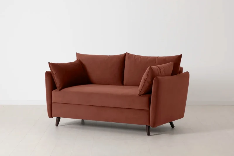 Model 08 Zweisitzer-Schlafsofa , Ziegelrot