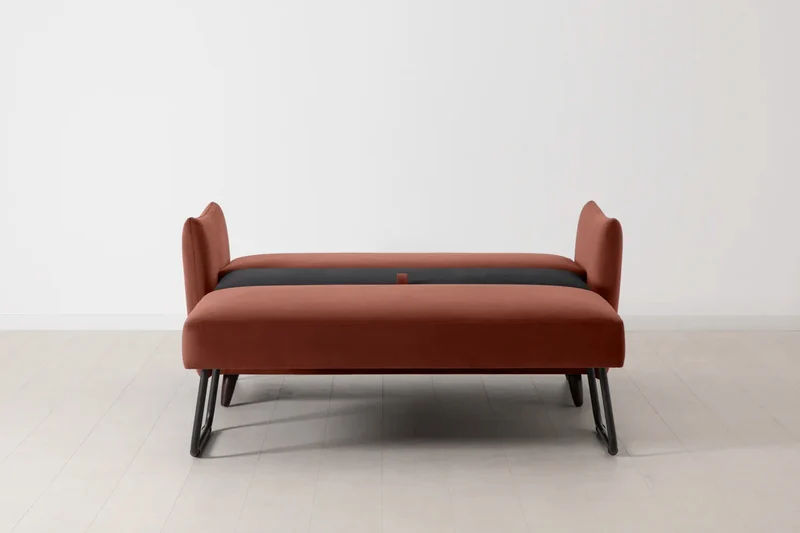 Model 08 Zweisitzer-Schlafsofa , Ziegelrot