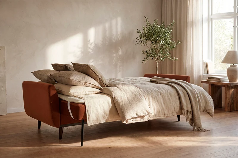 Model 10 Schlafsofa, Umbrabraun